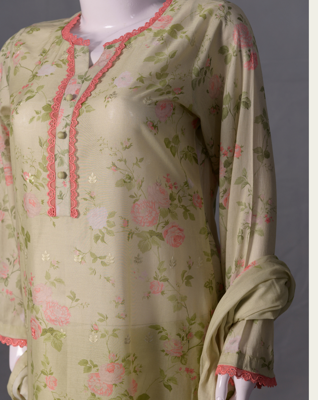 Chikankari Artisan 3-Piece Suit - JFS814 - View 2