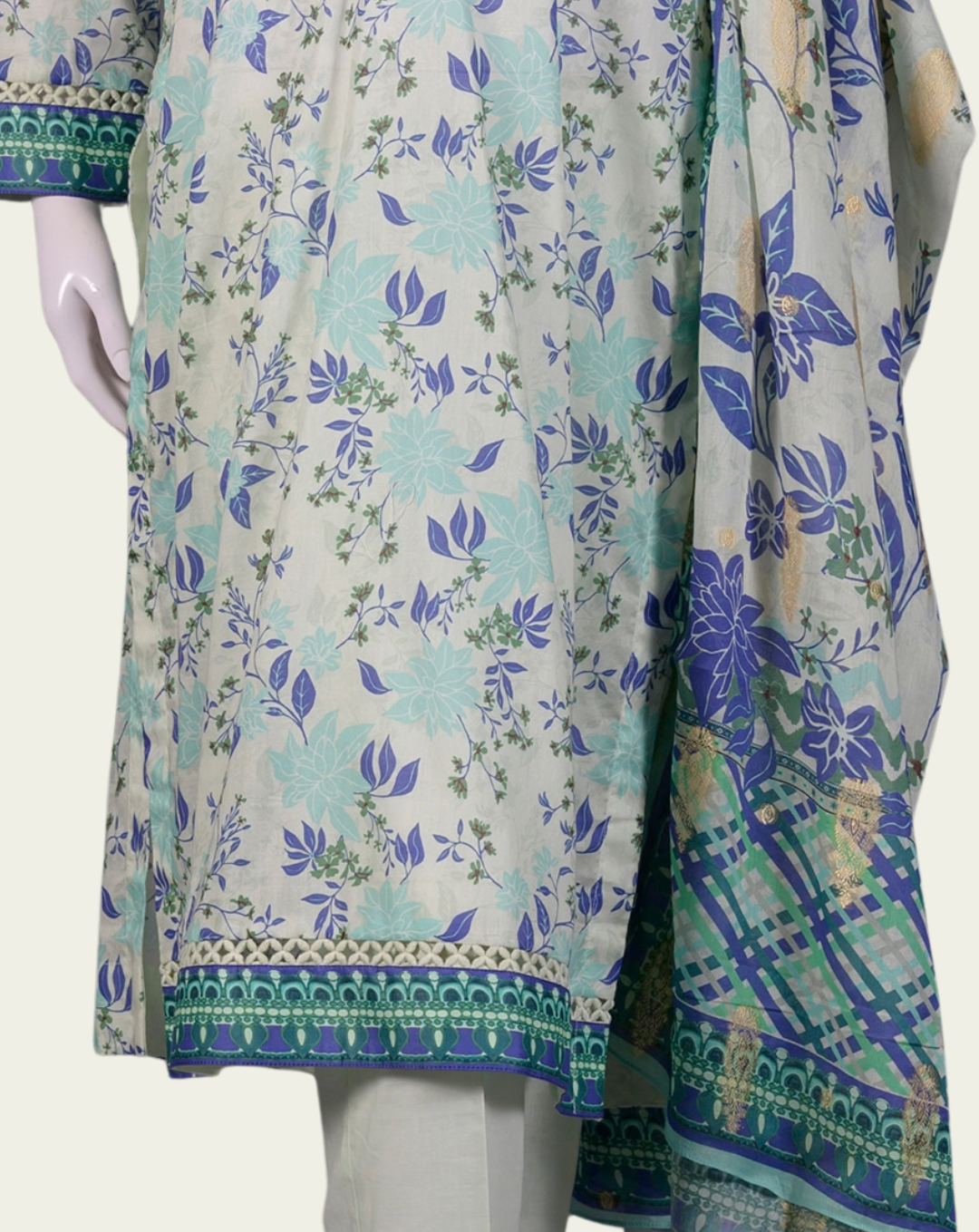 Printed Lawn Designer 3-Piece Suit - Product 40 - View 3
