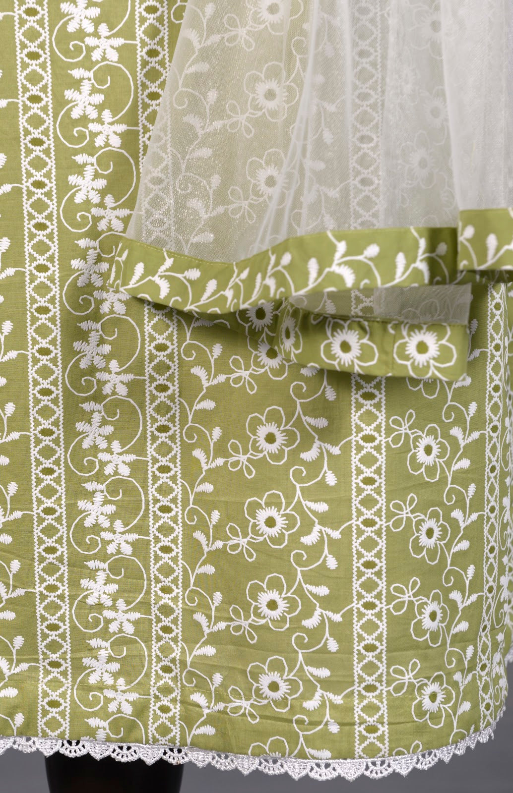 Olive Green Printed Lawn 2-Piece Shirt & Dupatta - View 14