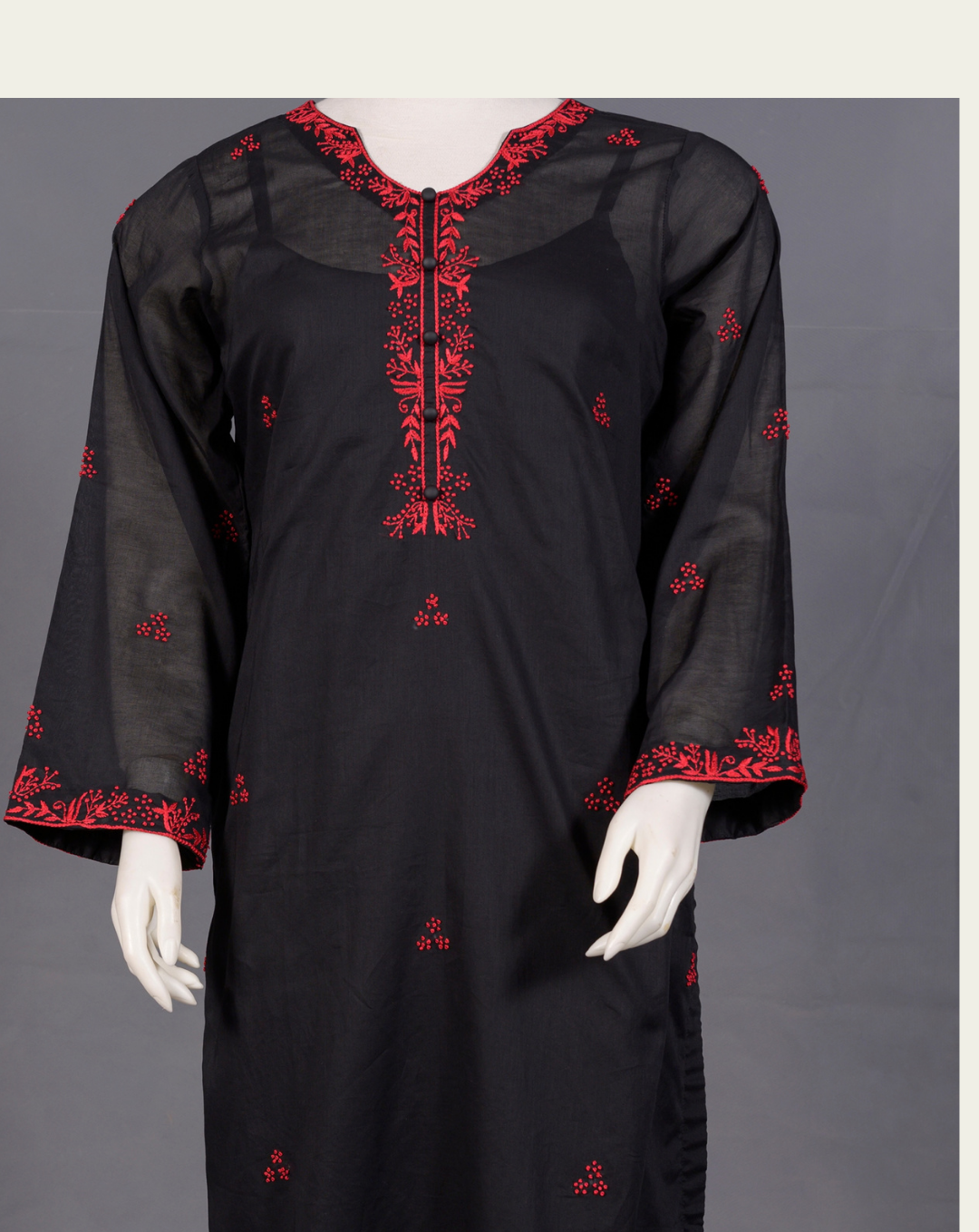 Swiss Lawn Hand-Embroidered Suit - JFS811 - View 5
