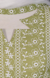Olive Green Printed Lawn 2-Piece Shirt & Dupatta - Editorial Lookbook Angle 12 - JFS961 | Joycelyn Fashion