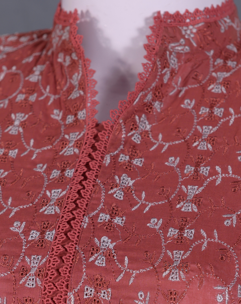 Chikankari Lace-Work Kurti & Trouser Suit - Product 46 &ndash; View 4