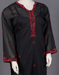 Hand-crafted embroidery and fabric detail of Swiss Lawn Hand-Embroidered Suit - JFS811 - JFS811 | Joycelyn Fashion