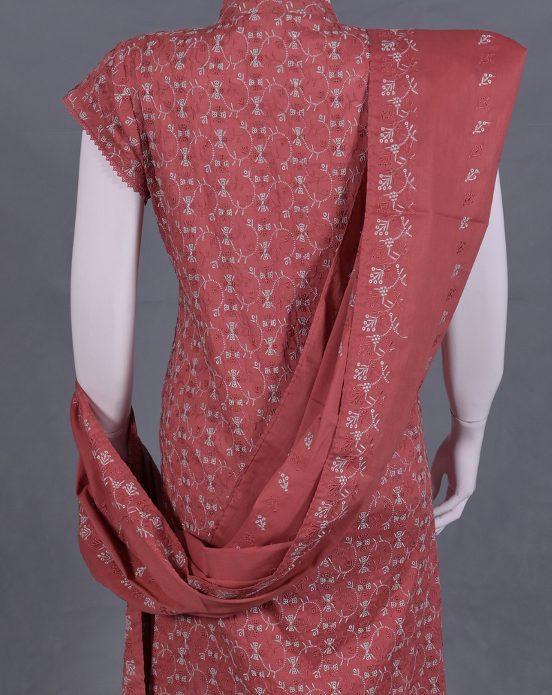 Chikankari Lace-Work Kurti & Trouser Suit - Product 46 &ndash; View 3
