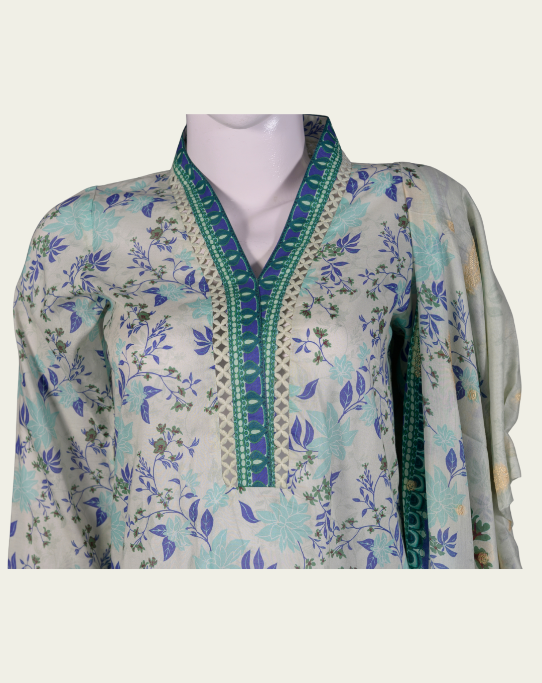 Printed Lawn Designer 3-Piece Suit - Product 40 - View 5