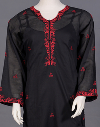 Swiss Lawn Hand-Embroidered Suit - JFS811 - Editorial Lookbook Angle 5 - JFS811 | Joycelyn Fashion