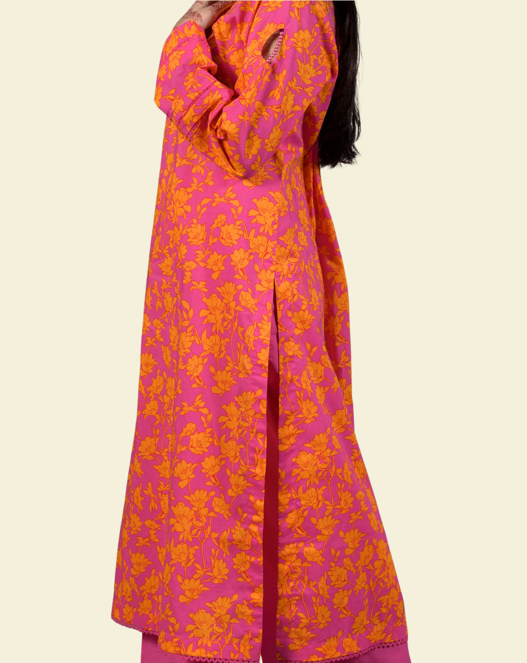 Luxury Pret Hand Embroidered 3-Piece Suit - JF0327 - View 4