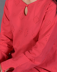 Hibiscus 2-Piece Chikankari Suit - Editorial Lookbook Angle 4 - JFS0116 | Joycelyn Fashion