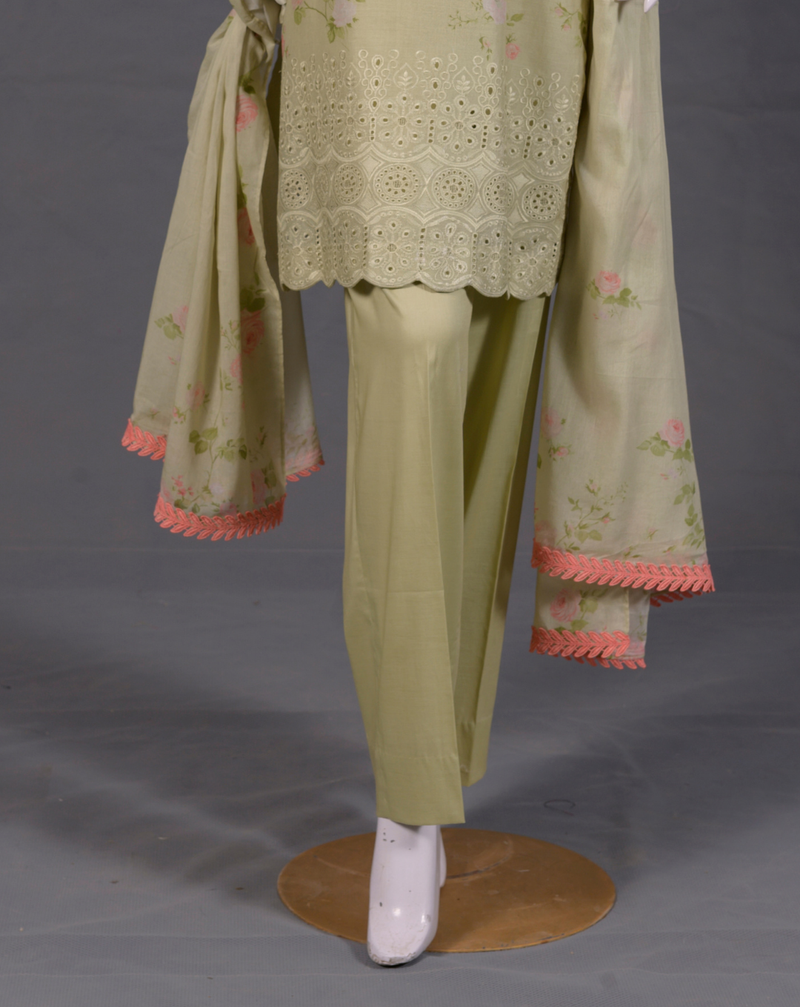 Chikankari Artisan 3-Piece Suit - JFS814 &ndash; View 3