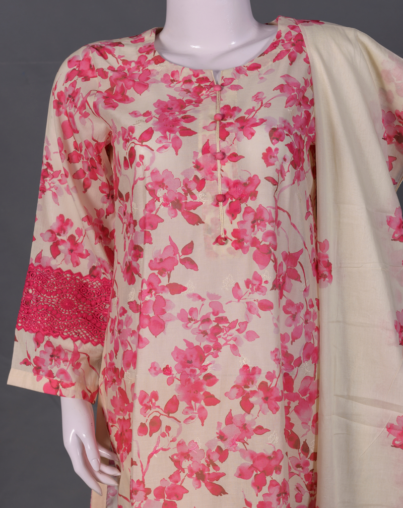 Luxury Pret Embellished Chikankari Suit - JFS844 &ndash; View 1