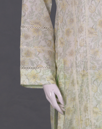 Dupatta drape and styling of Luxury Pret Hand-Embroidered 3-Piece Suit - JF0013 - JF0013 | Joycelyn Fashion