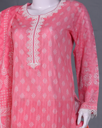 Hand-crafted embroidery and fabric detail of Luxury Pret Embroidered 3-Piece Suit - JF0060 - JF0060 | Joycelyn Fashion