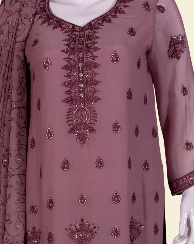 Luxury Pret Zari & Resham 3-Piece Suit - JFF934 &ndash; View 2