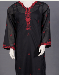 Swiss Lawn Hand-Embroidered Suit - JFS811 - Editorial Lookbook Angle 4 - JFS811 | Joycelyn Fashion