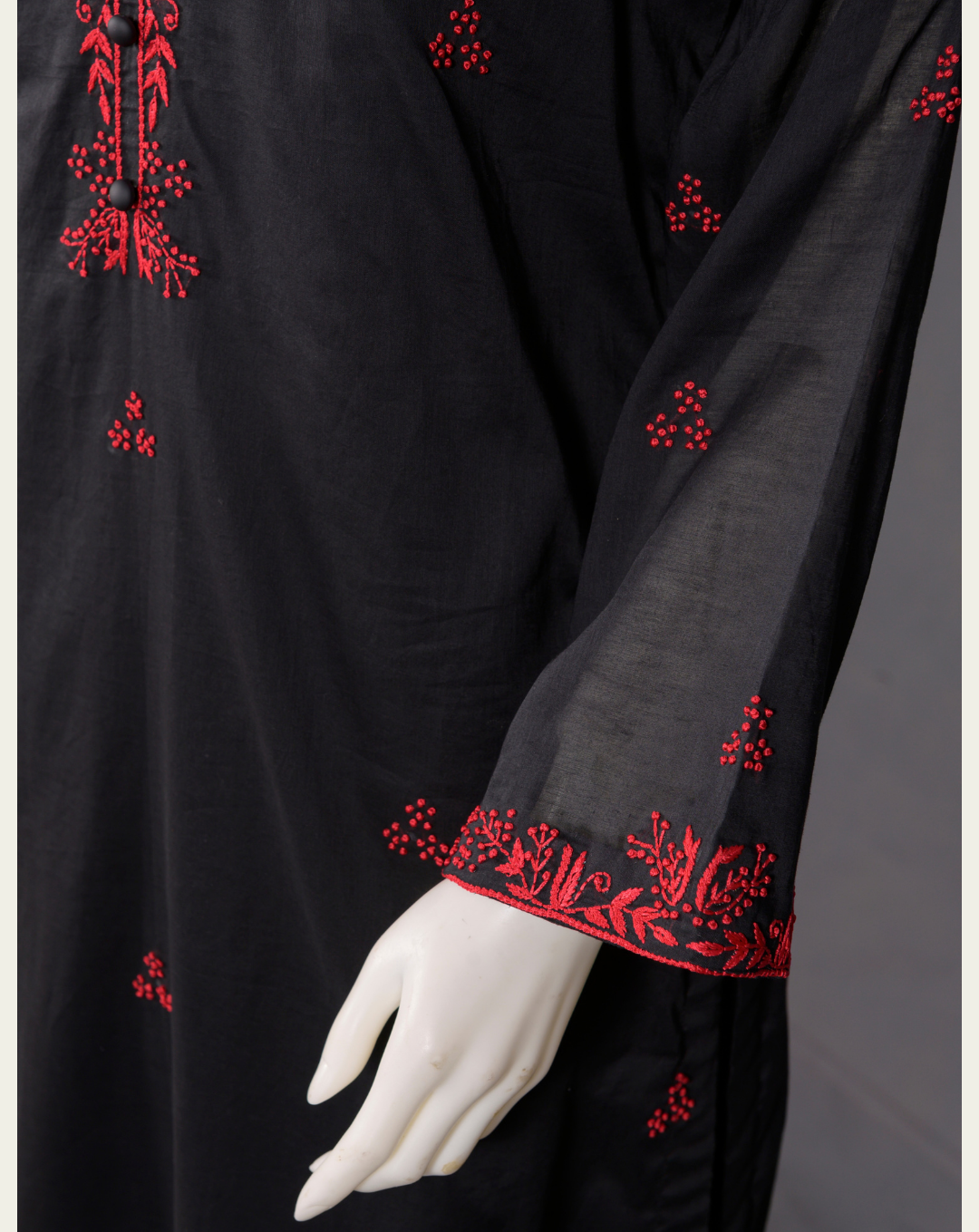Swiss Lawn Hand-Embroidered Suit - JFS811 - View 3