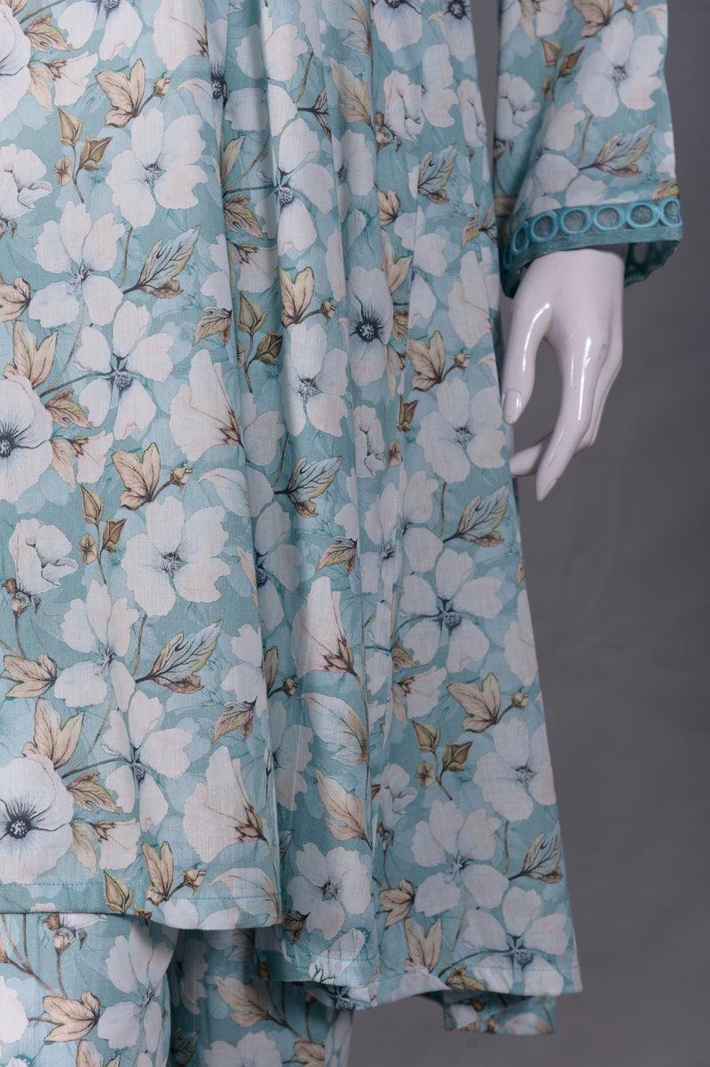 Chikankari Embroidered 3-Piece Suit - JFS797 &ndash; View 3
